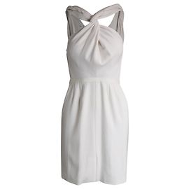 Alexander Wang Mini-robe torsadée sur le devant en acrylique blanc Blanc