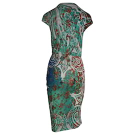 Etro-Etro Printed Ruched Dress in Multicolor Viscose-Multiple colors