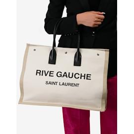 Saint Laurent Neutrals Large East West Shopping Tote