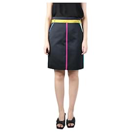 Louis Vuitton Monogram Denim Midi Skirt Navy. Size 36