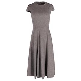 The row-The Row Short Sleeve Midi Dress in Brown Cashmere-Brown