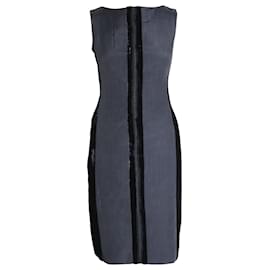 Alberta Ferretti-Alberta Ferretti Sleeveless Sheath Dress in Grey Acetate-Grey
