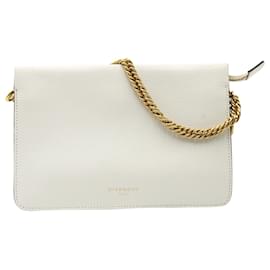 Givenchy-Cruz de Givenchy3 Bolso Bandolera en Piel Blanca-Blanco