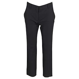 Prada-Pantalon droit Prada en nylon noir-Noir