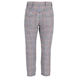 Prada-Prada Houndstooth Check Trousers in Multicolor Cotton-Other