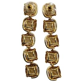 Swarovski-Boucles d'oreilles pendantes taille coussin Swarovski Harmonia en cristal jaune-Jaune