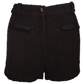 Ba&sh-Shorts mit hohem Bund aus schwarzer Wolle Schwarz