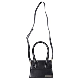 Jacquemus-Jacquemus Le Chiquito Moyen Handbag in Black Leather -Black
