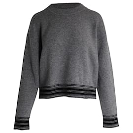 Dior-Christian Dior J'Adior 8 Kastenförmiger Pullover aus grauem Kaschmir-Grau