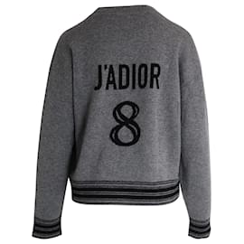 Dior-Christian Dior J'Adior 8 Boxy Sweater in Grey Cashmere-Grey