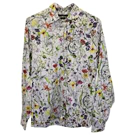 Gucci-Camicia Gucci con stampa floreale in cotone multicolor-Altro