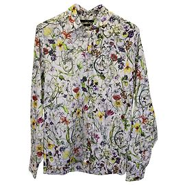 Camisa con estampado floral Gucci en algodón multicolor Otro