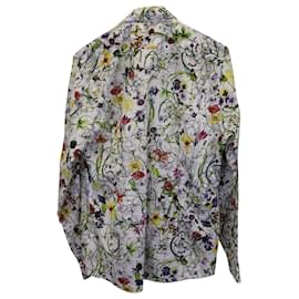 Gucci-Camisa con estampado floral Gucci en algodón multicolor-Otro
