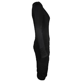 Ba&Sh-Vestido ajustado con pliegues de viscosa negra de Ba&sh-Negro