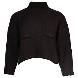Kurzer, hochgeschlossener Pullover von Ba&sh aus brauner Baumwolle Braun