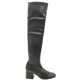 By Far Carlos Botas acima do joelho em couro preto Preto