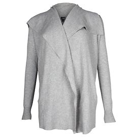 Theory Rippstrick-Cardigan aus grauer Viskose Grau