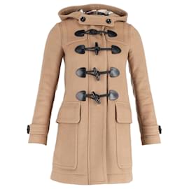 Burberry-Burberry Finsdale Toggle Hooded Duffle Coat in Brown Wool-Brown