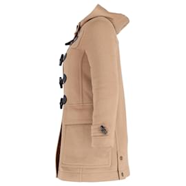 Burberry-Montgomery con cappuccio Burberry Finsdale Toggle in lana marrone-Marrone