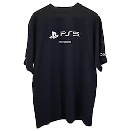 Balenciaga-Balenciaga x Sony PlayStation PS5 Camiseta em algodão preto-Preto