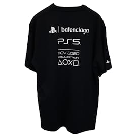 Balenciaga-Balenciaga x Sony Playstation PS5 T-Shirt aus schwarzer Baumwolle-Schwarz