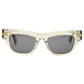 Gafas de sol Bottega Veneta Mitre en acetato beige Castaño