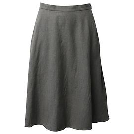 Polo Ralph Lauren Knee Length Skirt in Grey Wool Grey