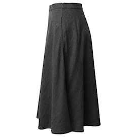 Polo Ralph Lauren-Polo Ralph Lauren Knee Length Skirt in Grey Wool-Grey