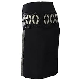 Alberta Ferretti-Philosophy Di Alberta Ferretti Embellished Skirt in Black Silk-Black