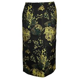 Dries Van Noten-Falda de tubo midi con estampado floral y viscosa multicolor de Dries Van Noten-Multicolor