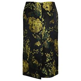 Dries Van Noten-Falda de tubo midi con estampado floral y viscosa multicolor de Dries Van Noten-Multicolor