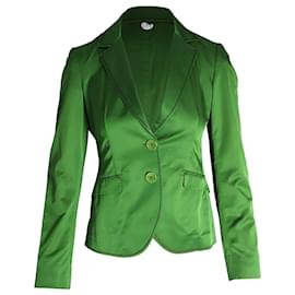 Etro-Etro Single-Breasted Blazer in Green Cotton-Green