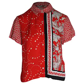 Maje-Camisa estampada de manga corta Maje en viscosa roja-Roja