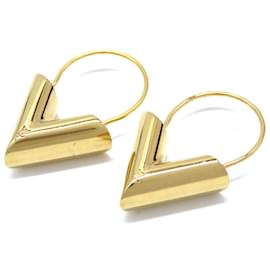 Louis Vuitton Monogram hoop earrings Yellow gold Pearl ref.941004 - Joli  Closet