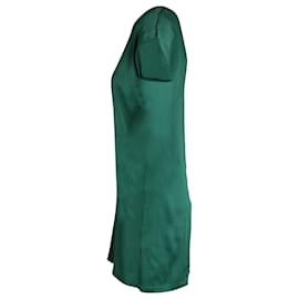 Theory-Theory Short Sleeve Mini Dress in Green Acetate-Green