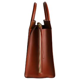 Céline-Celine Boxy Handbag in Brown Leather-Brown