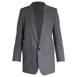 Saint Laurent-Saint Laurent Single-Breasted Blazer in Grey Wool-Grey