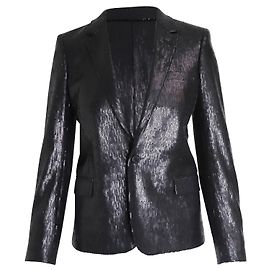 Saint Laurent Abendjacke mit schwarzen Pailletten Schwarz
