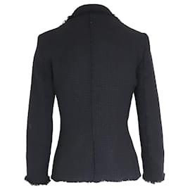 Philosophy Di Alberta Ferretti-Philosophy Di Alberta Ferretti Tweed Jacket in Black Virgin Wool-Black