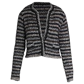 Isabel Marant-Isabel Marant Pull rayé à décolleté plongeant en laine multicolore-Multicolore