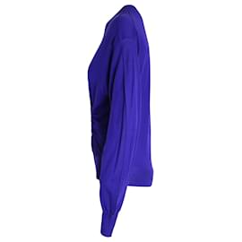 Céline-Pull tricoté à panneau de fenêtre Celine en cachemire bleu-Violet