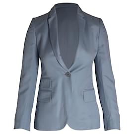 Stella Mc Cartney-Blazer de peito único Stella McCartney em rayon azul claro-Azul,Azul claro