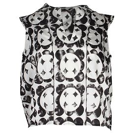 Top corto estampado Yves Saint Laurent de algodón blanco Otro