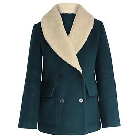 Cappotto foderato Sandro Paris in Lana Verde Verde