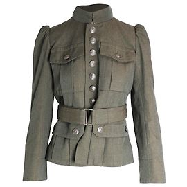 Marc Jacobs Military Jacket in Olive Green Wool Green Olive green