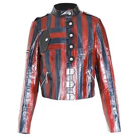 Louis Vuitton Striped Jacket in Multicolor Leather Other Python print