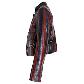 Louis Vuitton-Louis Vuitton Striped Jacket in Multicolor Leather-Other,Python print