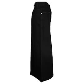 Khaite-Khaite Neer Denim Skirt in Black Cotton-Black