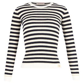 Valentino Garavani Jersey de rayas Valentino en lana reciclada multicolor Multicolor