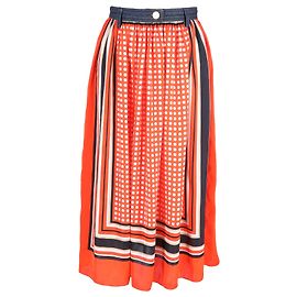 Falda midi estampada Michael Kors en poliéster naranja Naranja